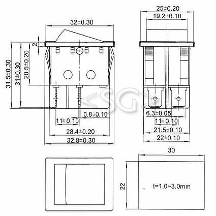 Переключатель KCD4-JK-201 (KCD4-JK-201N11CRKA) 25A 4pin RED light Переключатель KCD4-JK-201 (KCD4-JK-201N11CRKA) 25A 4pin RED light