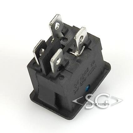 Переключатель KCD1-104B ( KCD1-104BN0111BKA) (маркировка KCD8) 6A 4pin BLUE light Переключатель KCD1-104B ( KCD1-104BN0111BKA) (маркировка KCD8) 6A 4pin BLUE light
