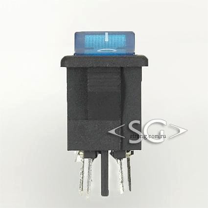 Переключатель KCD1-104B ( KCD1-104BN0111BKA) (маркировка KCD8) 6A 4pin BLUE light Переключатель KCD1-104B ( KCD1-104BN0111BKA) (маркировка KCD8) 6A 4pin BLUE light