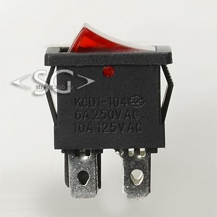 Переключатель KCD1-104B (KCD1-104BN0111RKA) 6A 4pin RED light Переключатель KCD1-104B (KCD1-104BN0111RKA) 6A 4pin RED light