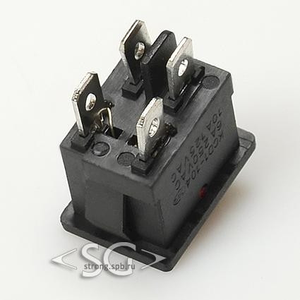Переключатель KCD1-104B (KCD1-104BN0111RKA) 6A 4pin RED light Переключатель KCD1-104B (KCD1-104BN0111RKA) 6A 4pin RED light