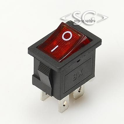 Переключатель KCD1-104B (KCD1-104BN0111RKA) 6A 4pin RED light Переключатель KCD1-104B (KCD1-104BN0111RKA) 6A 4pin RED light