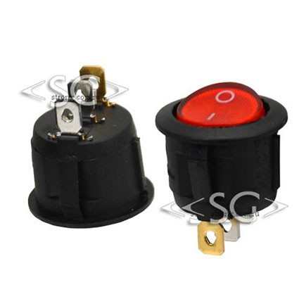 Переключатель KCD1-106 (KCD1-106101N11RKA) 6A 3pin RED light Переключатель KCD1-106 (KCD1-106101N11RKA) 6A 3pin RED light