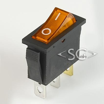 Переключатель KCD3-1 (KCD3-101N11CYK) 16A 3pin YELLOW light Переключатель KCD3-1 (KCD3-101N11CYK) 16A 3pin YELLOW light