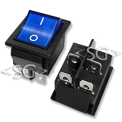 Переключатель KCD4-201 (KCD4-201N11CBKA) 16A 4pin BLUE light Переключатель KCD4-201 (KCD4-201N11CBKA) 16A 4pin BLUE light