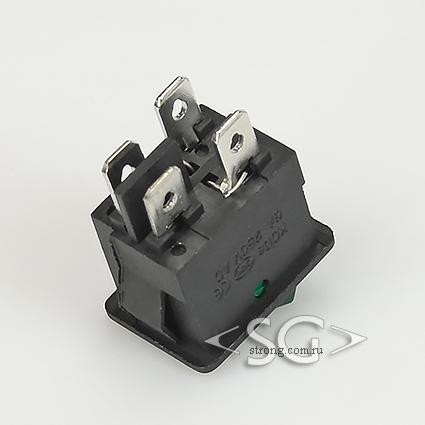 Переключатель KCD1-104B (KCD1-104BN0111GKA) (маркировка KCD8) 6A 4pin GREEN light Переключатель KCD1-104B (KCD1-104BN0111GKA) (маркировка KCD8) 6A 4pin GREEN light