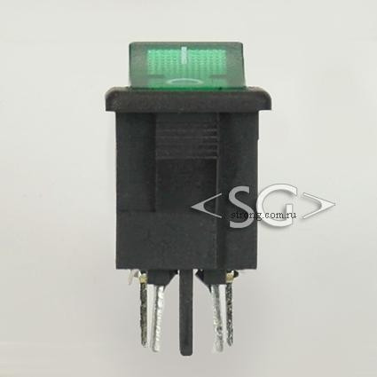 Переключатель KCD1-104B (KCD1-104BN0111GKA) (маркировка KCD8) 6A 4pin GREEN light Переключатель KCD1-104B (KCD1-104BN0111GKA) (маркировка KCD8) 6A 4pin GREEN light
