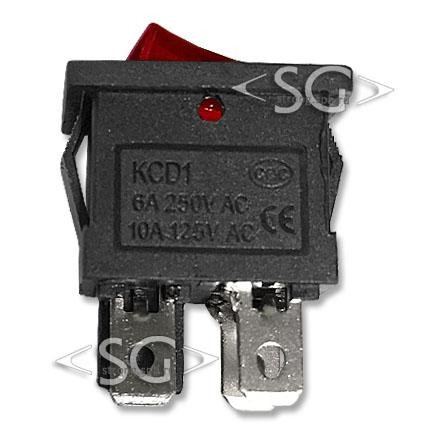 Переключатель KCD1-104B (KCD1-104BN0111RKA) 6A 4pin RED light Переключатель KCD1-104B (KCD1-104BN0111RKA) 6A 4pin RED light