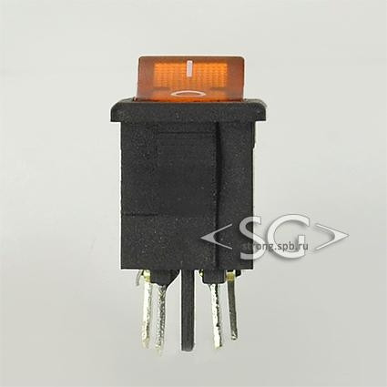Переключатель KCD1-104B (KCD1-104BN0111YBA) (маркировка KCD8) 6A 4pin YELLOW light Переключатель KCD1-104B (KCD1-104BN0111YBA) (маркировка KCD8) 6A 4pin YELLOW light