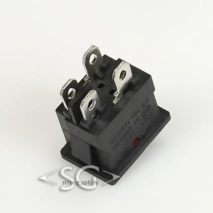 Переключатель KCD1-104B (KCD1-104BO0111RKA матовый, без подсветки) 6A 4pin RED Переключатель KCD1-104B (KCD1-104BO0111RKA матовый, без подсветки) 6A 4pin RED