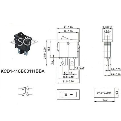 Переключатель KCD1-110 (KCD1-110O0111KKA) 6A 2pin BLACK Переключатель KCD1-110 (KCD1-110O0111KKA) 6A 2pin BLACK