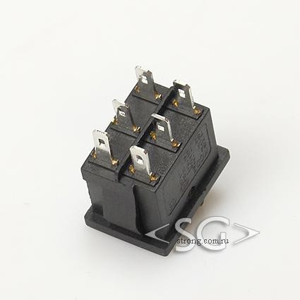Переключатель KCD1-202 (KCD1-20211KK) (маркировка KCD2) 6A 6pin BLACK Переключатель KCD1-202 (KCD1-20211KK) (маркировка KCD2) 6A 6pin BLACK