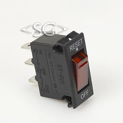 Автоматический предохранитель-выключатель KGZ-06-10A (10А, 250V) Автоматический предохранитель-выключатель KGZ-06-10A (10А, 250V)