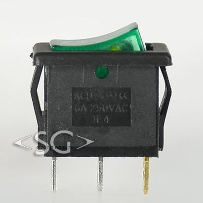 Переключатель KCD1-B2 (KCD1-B2101N11GK) (маркировка KCD7) 6A 3pin GREEN light Переключатель KCD1-B2 (KCD1-B2101N11GK) (маркировка KCD7) 6A 3pin GREEN light