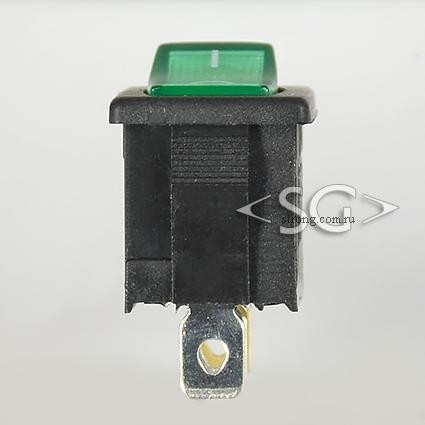Переключатель KCD1-B2 (KCD1-B2101N11GK) (маркировка KCD7) 6A 3pin GREEN light Переключатель KCD1-B2 (KCD1-B2101N11GK) (маркировка KCD7) 6A 3pin GREEN light