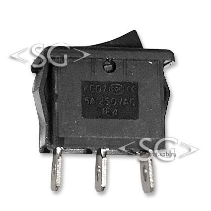 Переключатель KCD1-B2 (KCD1-B2101O11KK) (маркировка KCD7) 6A 3pin BLACK Переключатель KCD1-B2 (KCD1-B2101O11KK) (маркировка KCD7) 6A 3pin BLACK