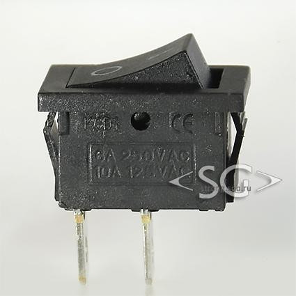 Переключатель KCD1-FP (KCD1-FP10111KKA) 6A 2pin BLACK Переключатель KCD1-FP (KCD1-FP10111KKA) 6A 2pin BLACK