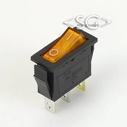 Переключатель KCD3-1 (KCD3-101C11CYK 12V) (маркировка KCD2) 16A 3pin YELLOW light Переключатель KCD3-1 (KCD3-101C11CYK 12V) (маркировка KCD2) 16A 3pin YELLOW light