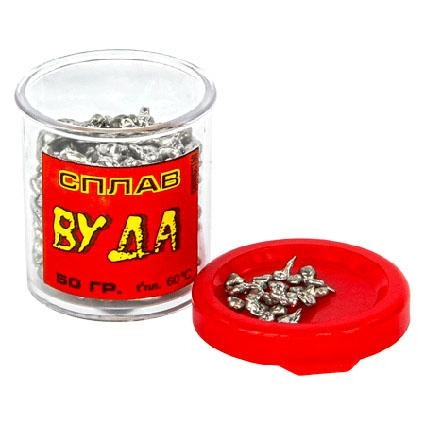 Сплав ВУДА tпл.= 68 градусов C ( 50гр.) пластик Сплав ВУДА tпл.= 68 градусов C ( 50гр.) пластик