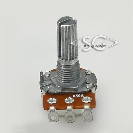 СП3-500"а"М 50 кОм А вал Т/20 (импортная серия R16, WH148) СП3-500"а"М 50 кОм А вал Т/20 (импортная серия R16, WH148)