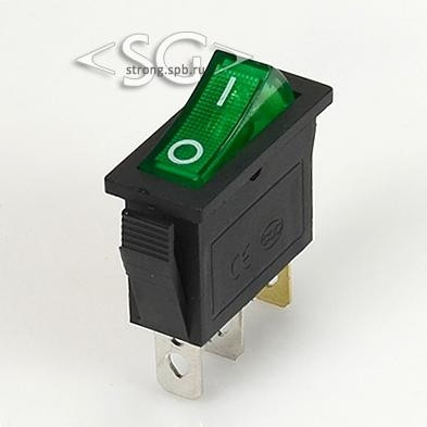 Переключатель KCD3-1 (KCD3-101N11CGK) 16A 3pin GREEN light Переключатель KCD3-1 (KCD3-101N11CGK) 16A 3pin GREEN light