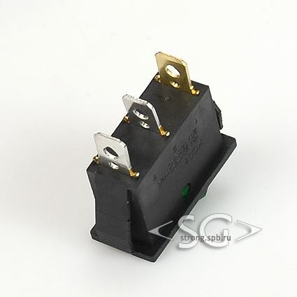 Переключатель KCD3-1 (KCD3-101N11CGK) 16A 3pin GREEN light Переключатель KCD3-1 (KCD3-101N11CGK) 16A 3pin GREEN light