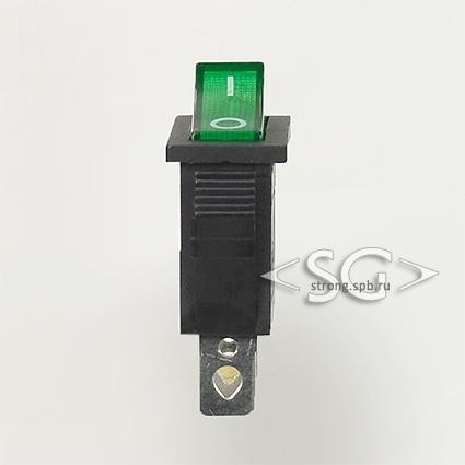 Переключатель KCD3-1 (KCD3-101N11CGK) 16A 3pin GREEN light Переключатель KCD3-1 (KCD3-101N11CGK) 16A 3pin GREEN light