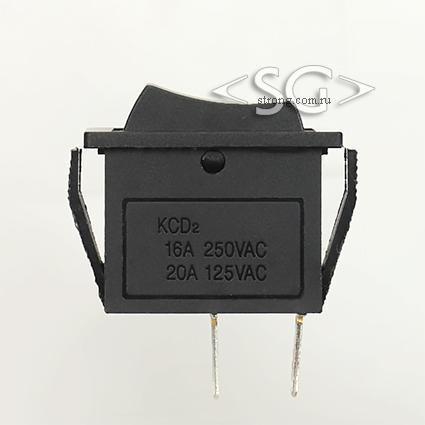 Переключатель KCD3-1 (KCD3-101O11CKK) (маркировка KCD2) 16A 2pin BLACK Переключатель KCD3-1 (KCD3-101O11CKK) (маркировка KCD2) 16A 2pin BLACK