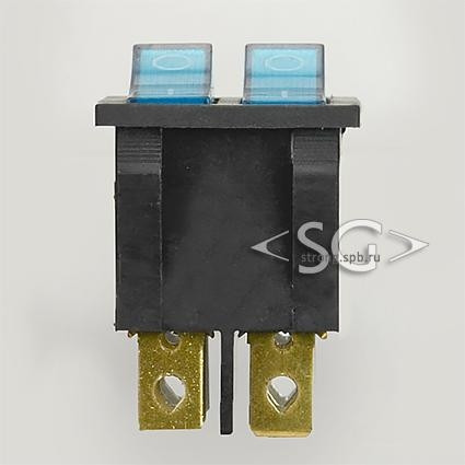 Переключатель KCD3-2 (KCD3-201N11CBK) (маркировка KCD6) 16A 6pin BLUE light Переключатель KCD3-2 (KCD3-201N11CBK) (маркировка KCD6) 16A 6pin BLUE light