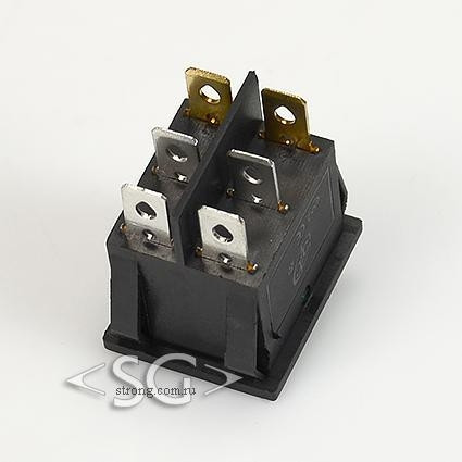 Переключатель KCD3-2 (KCD3-201N11CGK) (маркировка KCD6) 16A 6pin GREEN light Переключатель KCD3-2 (KCD3-201N11CGK) (маркировка KCD6) 16A 6pin GREEN light