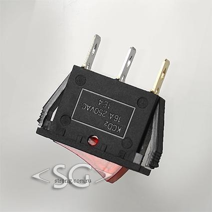 Переключатель KCD3-A1 (KCD3-A1101N11CRK) (маркировка KCD2) 16A 3pin RED light Переключатель KCD3-A1 (KCD3-A1101N11CRK) (маркировка KCD2) 16A 3pin RED light