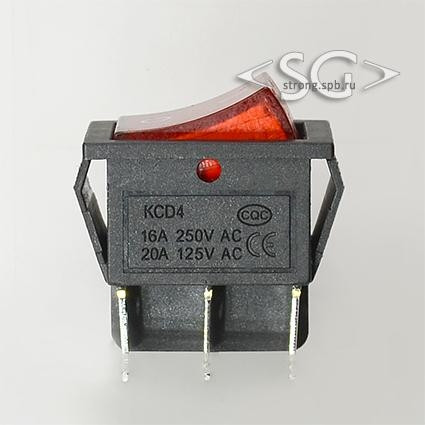 Переключатель KCD4-201 (KCD4-201N11CRKA) (6pin) 16A 6pin RED light Переключатель KCD4-201 (KCD4-201N11CRKA) (6pin) 16A 6pin RED light
