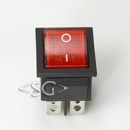 Переключатель KCD4-201 (KCD4-201N11CRKA) (6pin) 16A 6pin RED light Переключатель KCD4-201 (KCD4-201N11CRKA) (6pin) 16A 6pin RED light