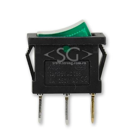 Переключатель KCD1-B2 (KCD1-B2101N11GK)* 6A 3pin GREEN light Переключатель KCD1-B2 (KCD1-B2101N11GK)* 6A 3pin GREEN light