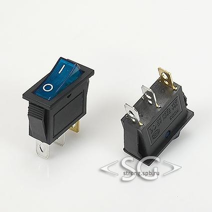 Переключатель KCD3-1 (KCD3-101N11CBK) 16A 3pin BLUE light Переключатель KCD3-1 (KCD3-101N11CBK) 16A 3pin BLUE light